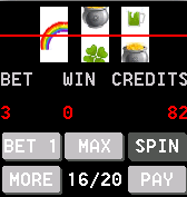 Slot machine game for mobile phones
